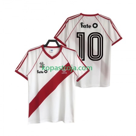 Billiga Fotbollströjor CA River Plate 10 Retro Hemma tröja 1986 Kortärmad
